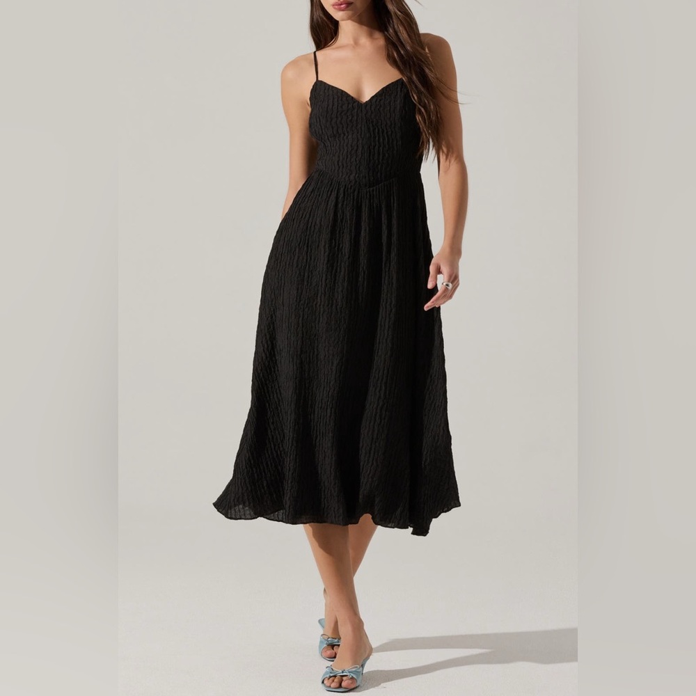 Black midi dress